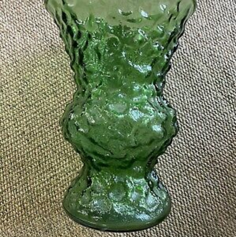 Large green vintage vase